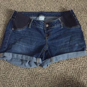 Old Navy maternity side panel jean shorts